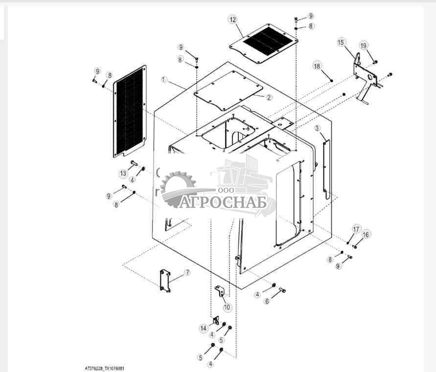 Корпус решетки, гидротрансформатор, прямой привод 